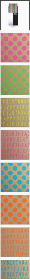 Neon Kraft Glitter Rollwrap