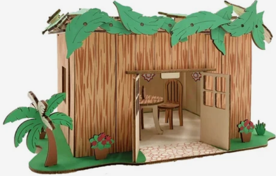 3D Sukkah Wooden Puzzle
