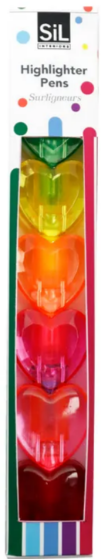 6PC HEART HIGHLIGHTERS