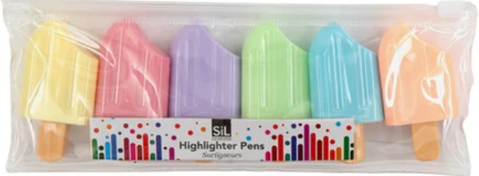 6PC ICE LOLLY HIGHLIGHTERS
