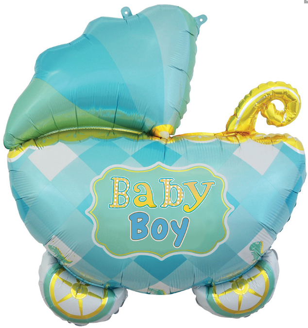 35in BABY CARRIAGE JUMBO FOIL BALLOON