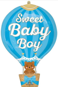 19in ITS A BOY BLUE SUPERSHAPE FOIL BALLOON