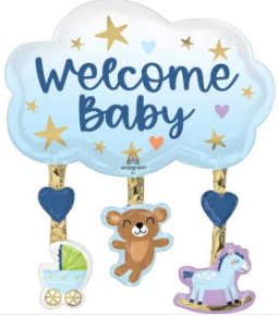 24in TINY TREASURES BOY SUPERSHAPE FOIL BALLOON