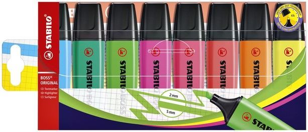 STABILO BOSS 8pcs wallet