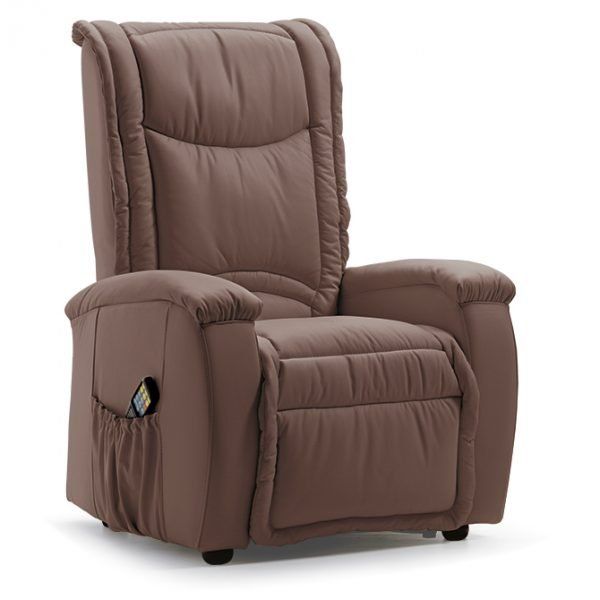 poltrona pelle marrone