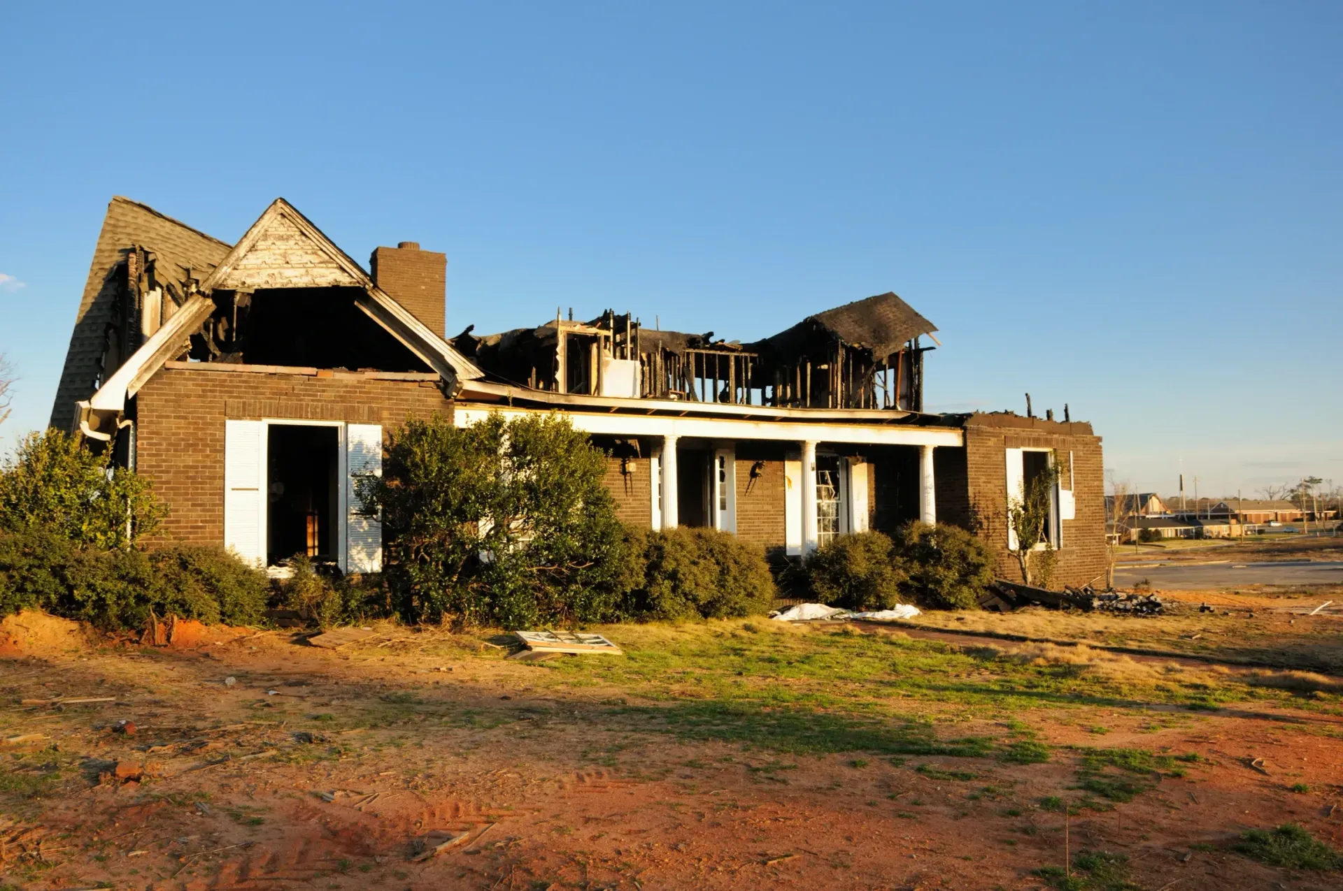 Abandoned, Partically burned home