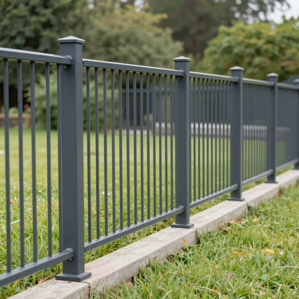 Completed wood privacy fence
