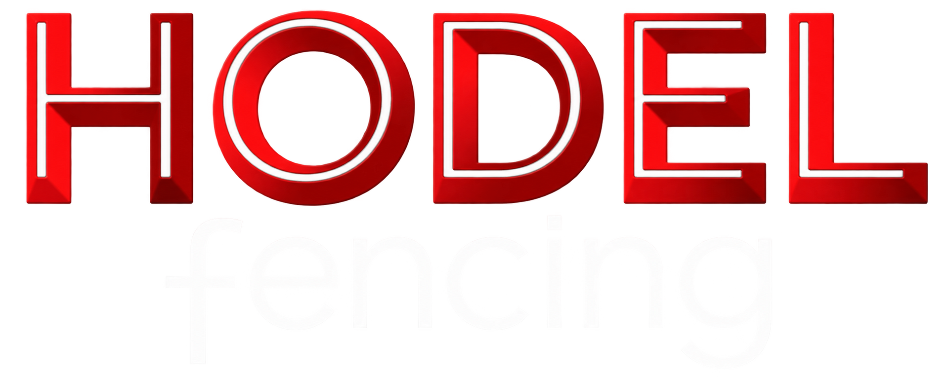 Hodel Fencing logo in red and gray text on a white background