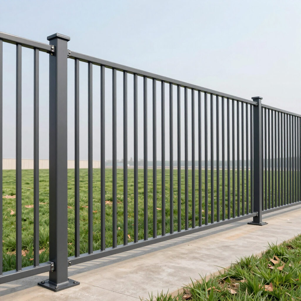 Wood fence being built on-site