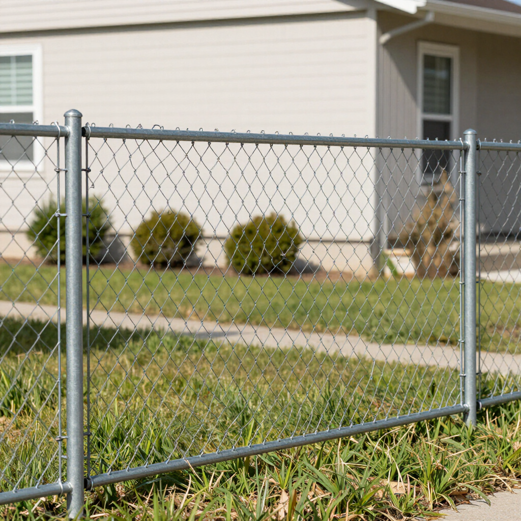 Completed wood privacy fence