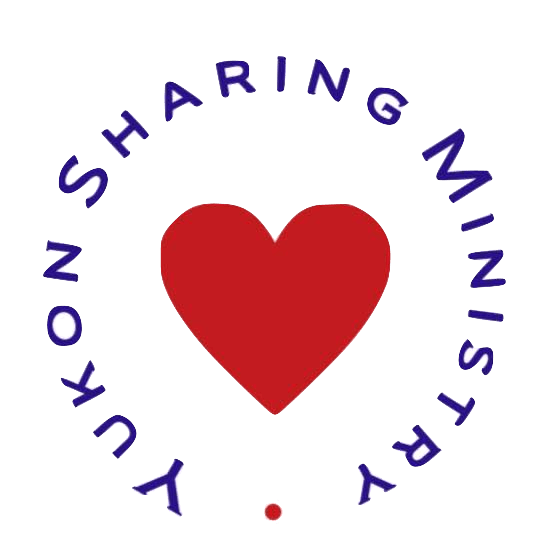 A logo for sharing ministry with a red heart in the center
