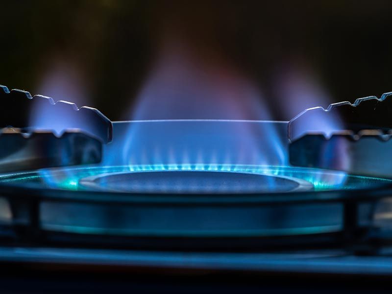 Propane Gas Stove With Flame