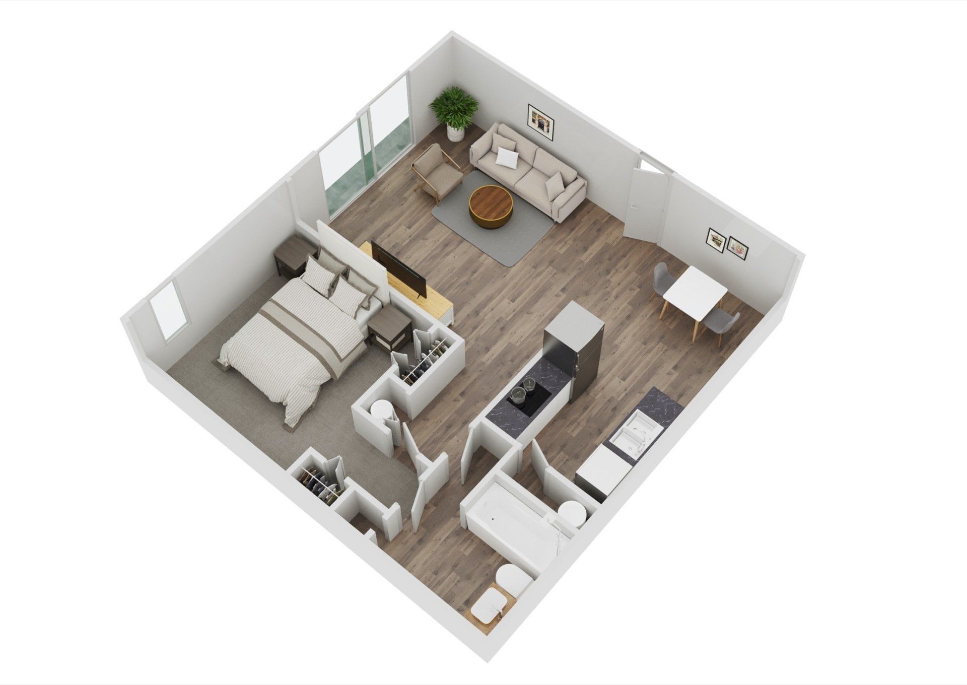 1 bedroom floorplan