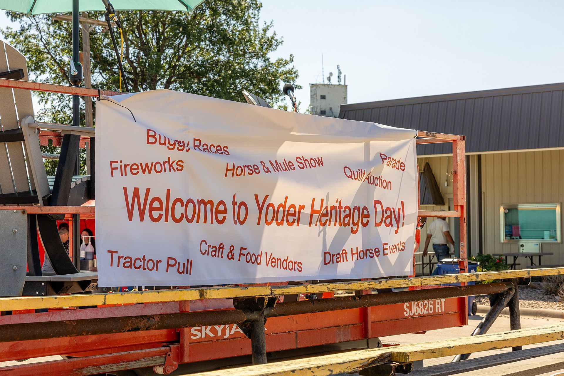 Banner on a trailer: