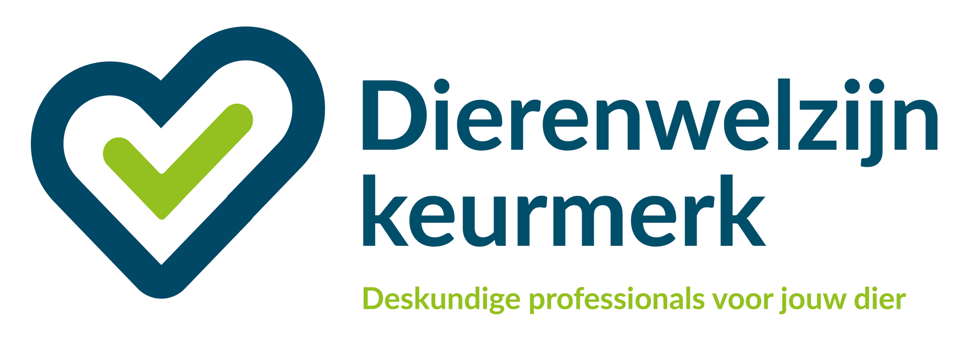 Logo with a heart and checkmark, 