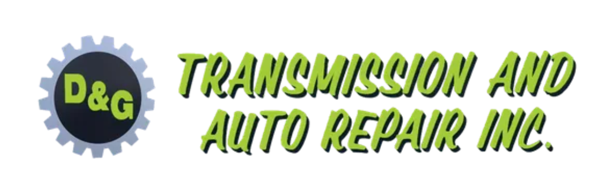 D&G Transmission and Auto Repair Inc. logo with green text and a gear icon on a white background