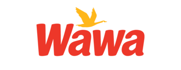 A wawa logo with a bird on top of it