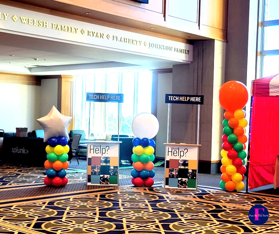 Balloon columns with tippers