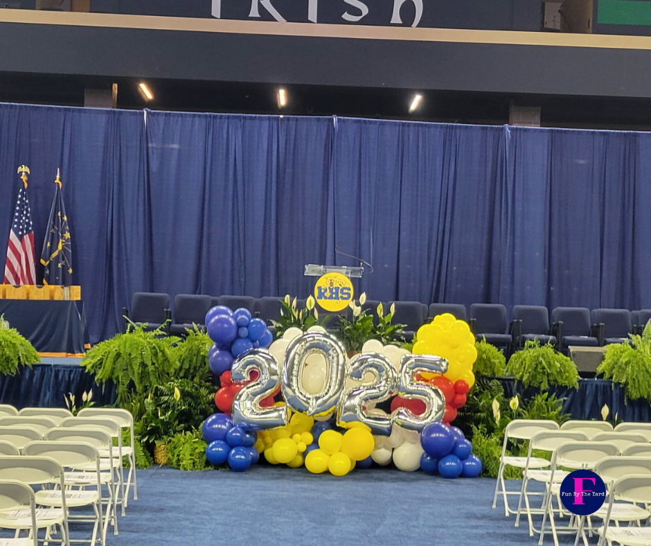 Graduation stage with 