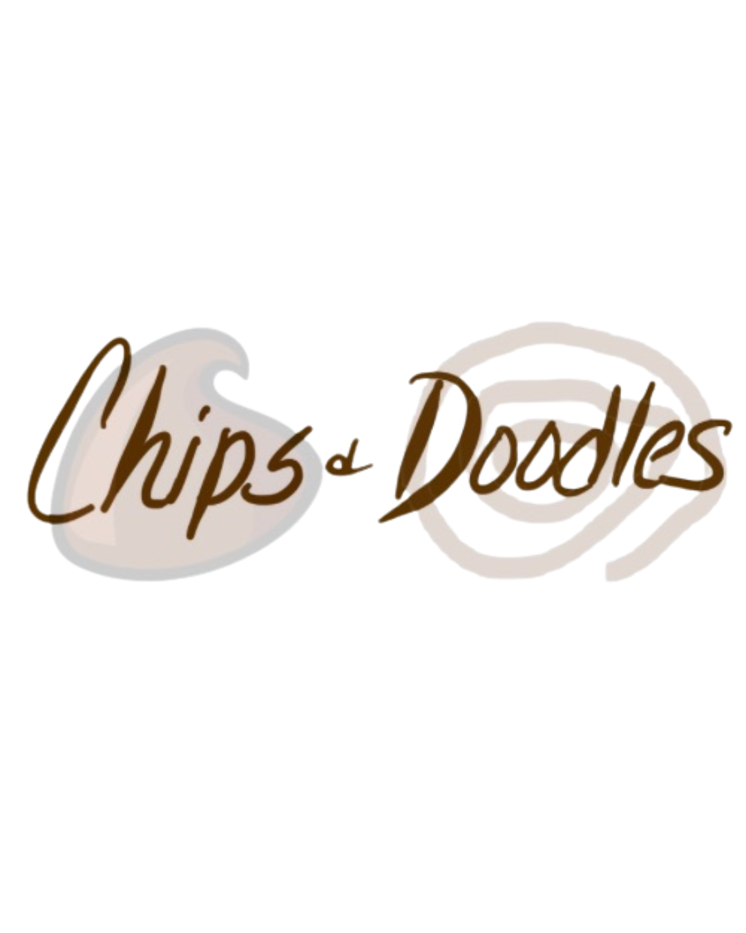 A brown, hand-written logo reading