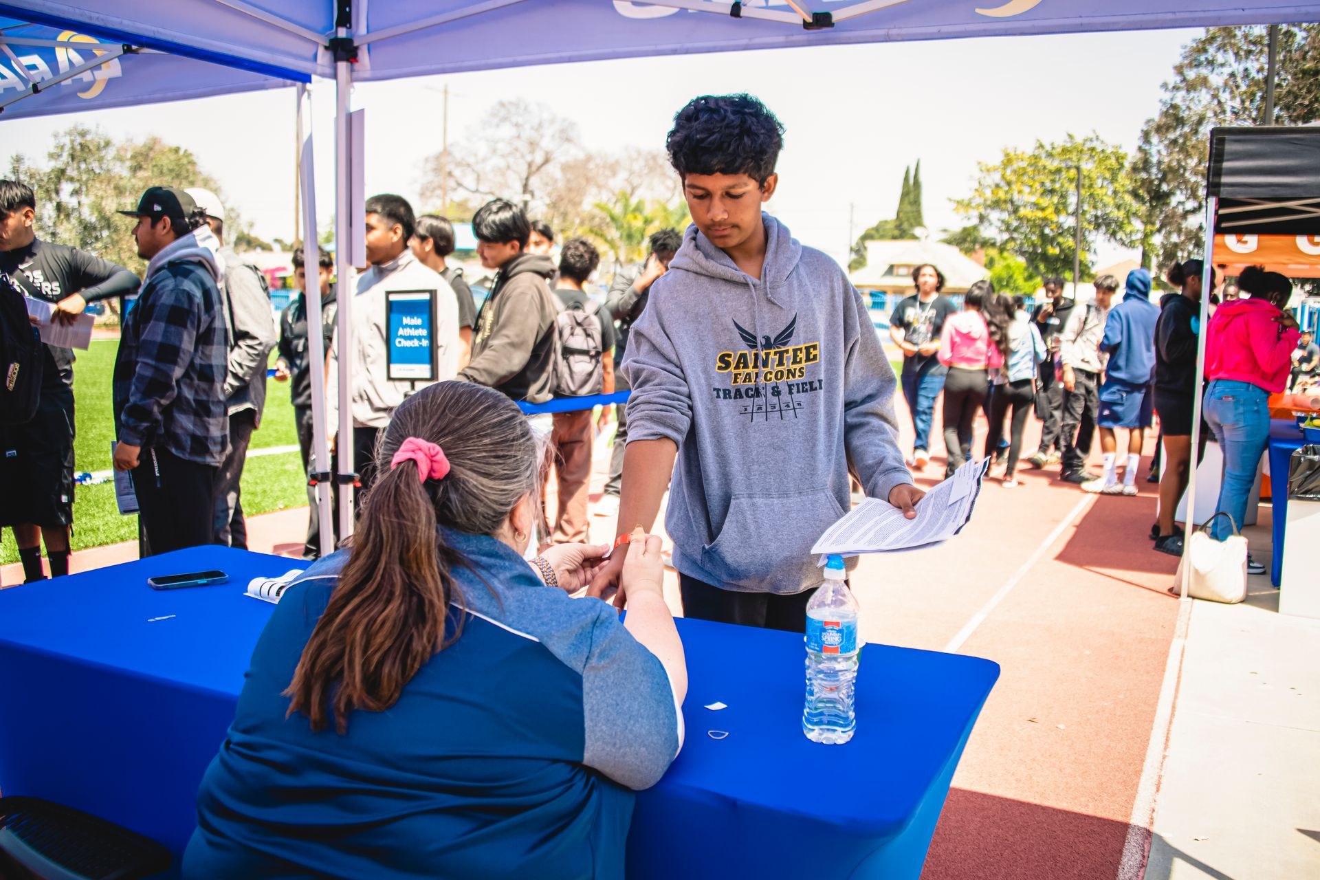 Athlete signing in 