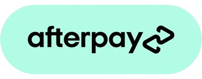 Afterpay logo on a mint green rounded rectangle background