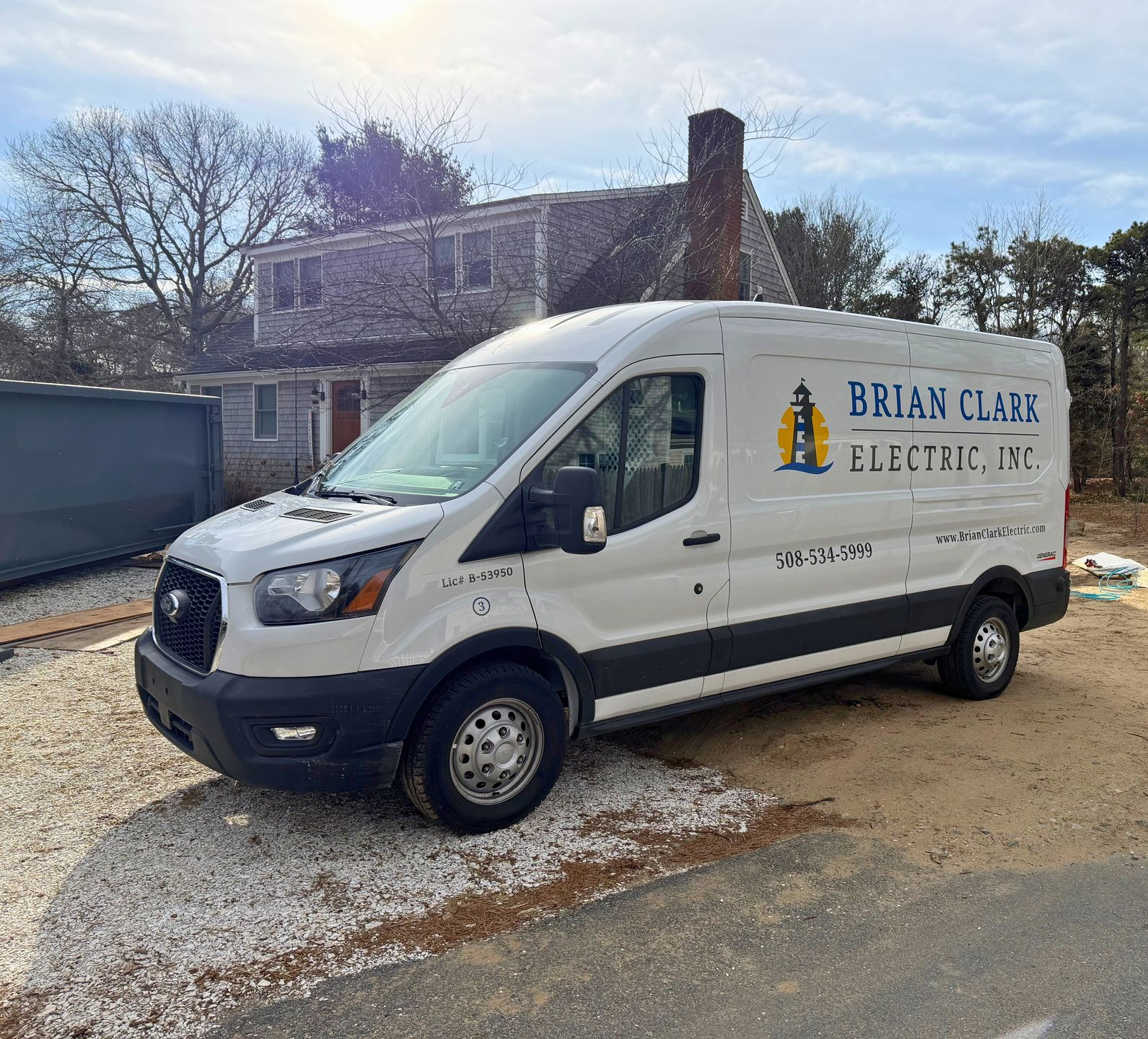 White van with