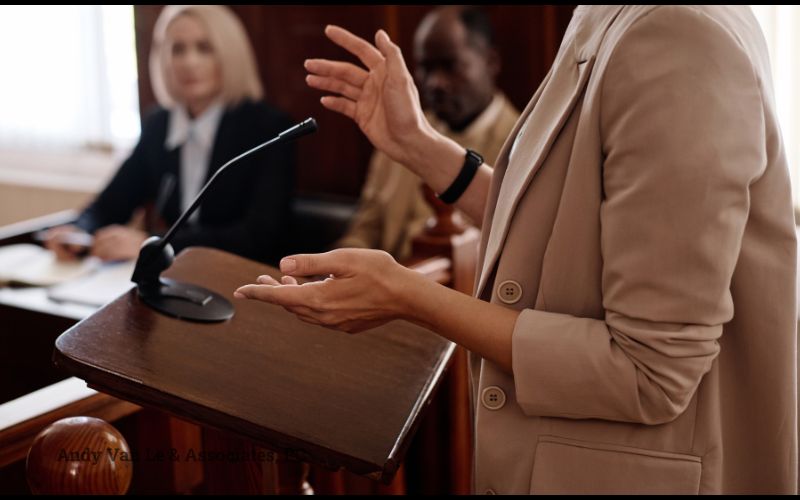 Court case in San Diego, CA, for personal injury