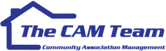 The CAM Team logo in blue with a house outline and the words &ldquo;Community Association Management&rdquo;