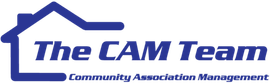 The CAM Team logo in blue with a house outline and the words “Community Association Management”