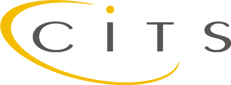 Das CITS-Logo ist ein gelb-schwarzes Logo mit einem gelben Kreis darum.