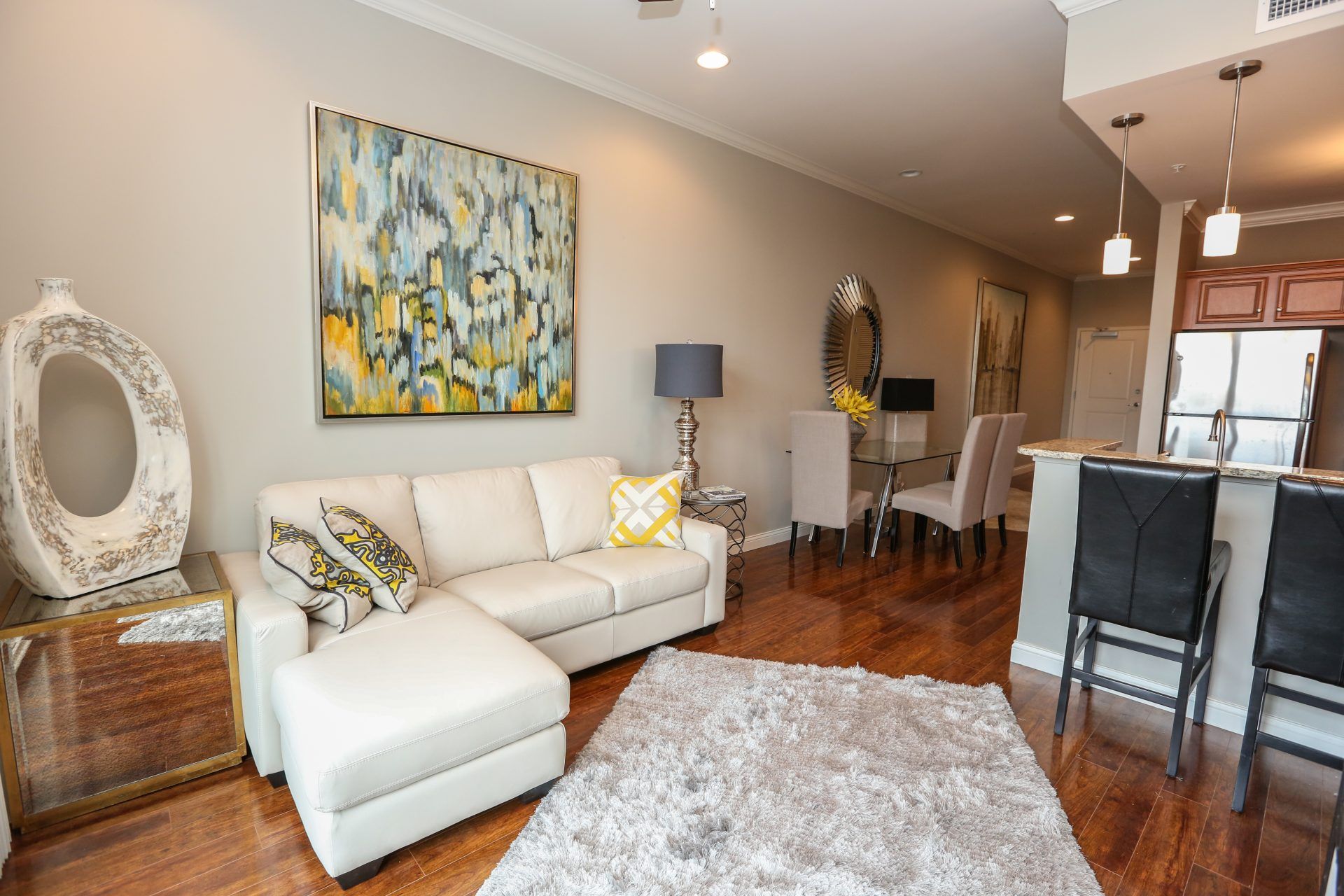 The Lofts of Columbia Provides Elegant Living Room Spaces in Our Columbia, MO Apartment Units.