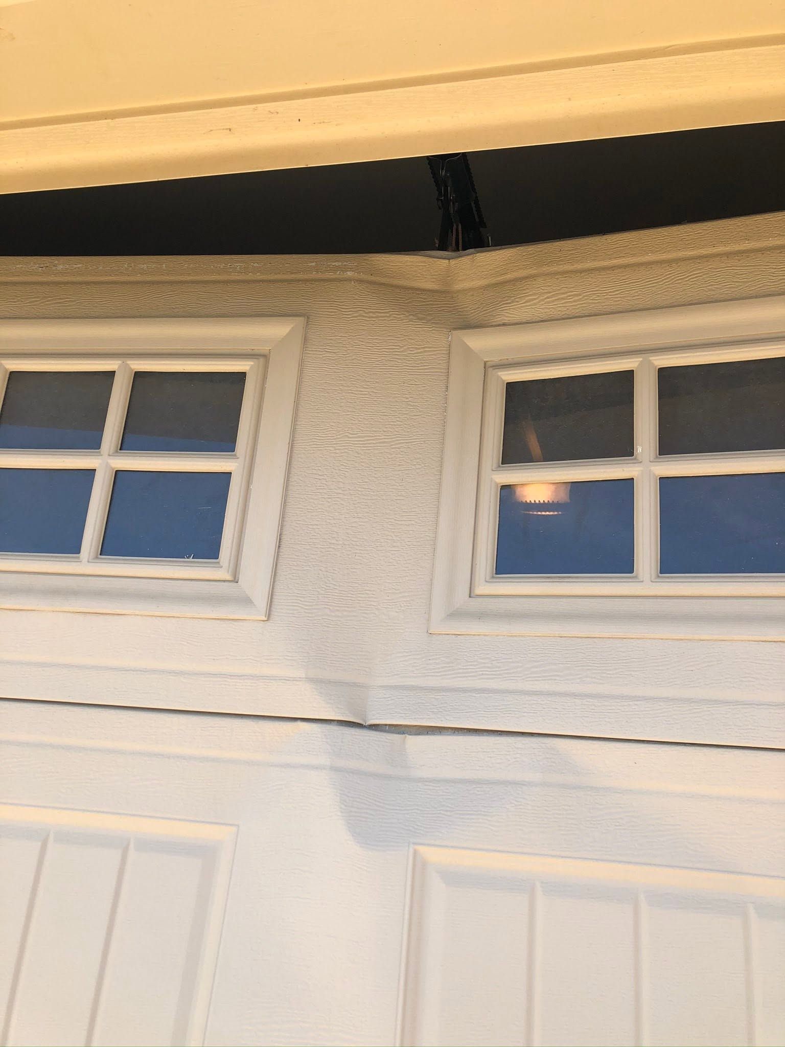 dented garage door