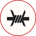 barbed wire fence icon