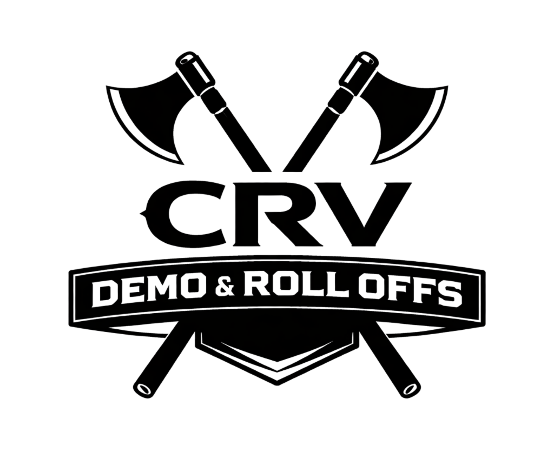 A black-and-white logo for