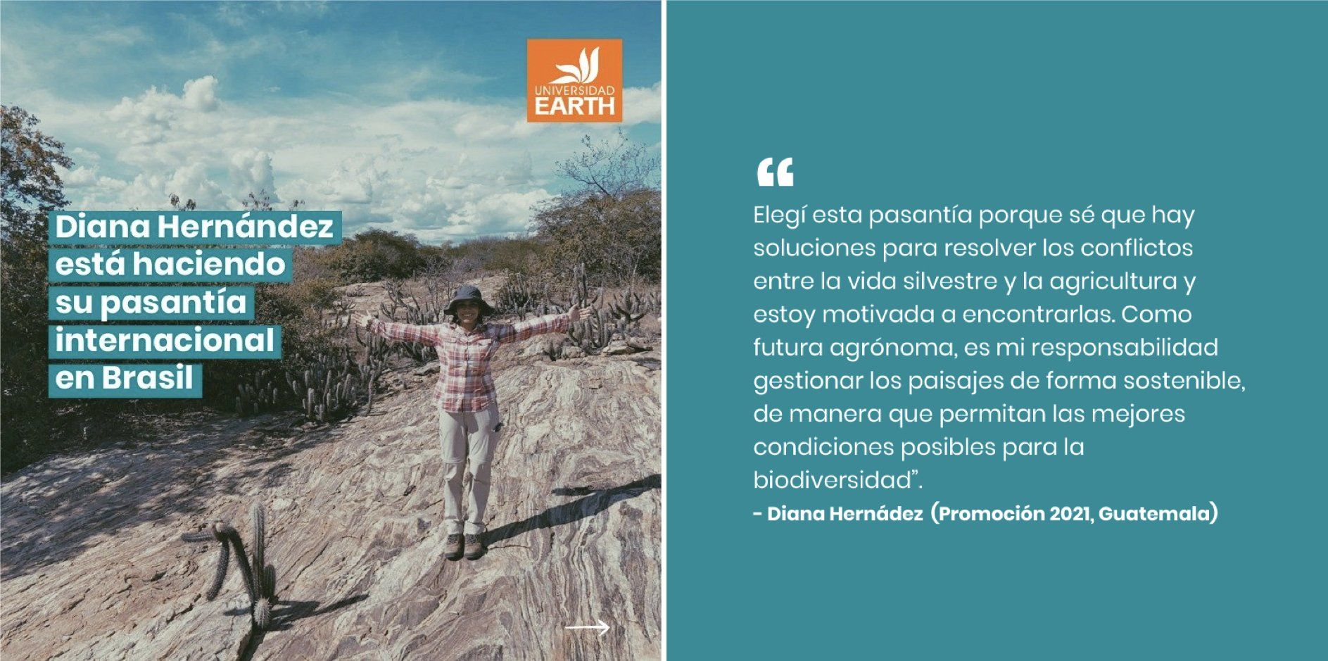 Una persona está de pie con los brazos extendidos en Brasil; el texto dice: 