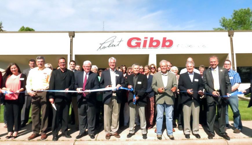 Robert Gibb & Sons Cutting Ribbon