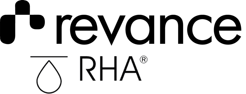 The black Revanche logo featuring a stylized droplet icon next to the text