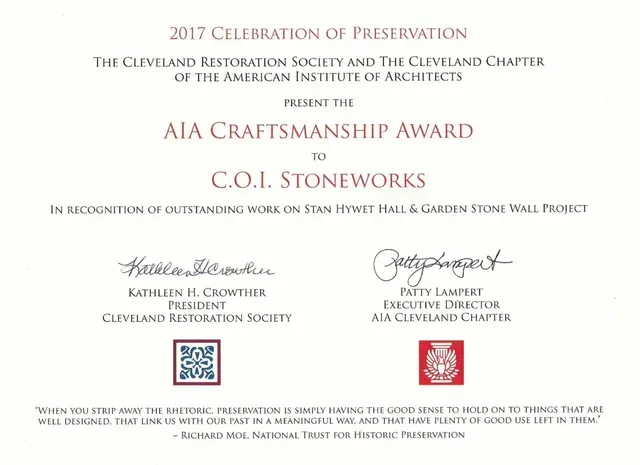 Stan Hywet Award Stan Hywet Award
