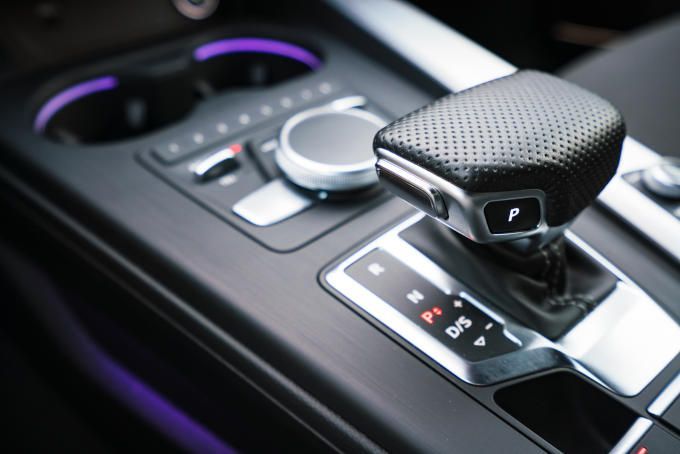 close up photograph of a modern car PRNDL 