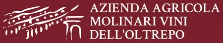 Logo of Azienda Agricola Molinari Vini dell'Oltrep&ograve; in white text on a maroon background. Includes a stylized graphic.