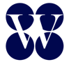 The letter W is in the middle of two blue circles. The Woolley Law Firm Logo.