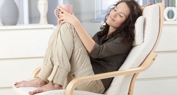 relaxing woman