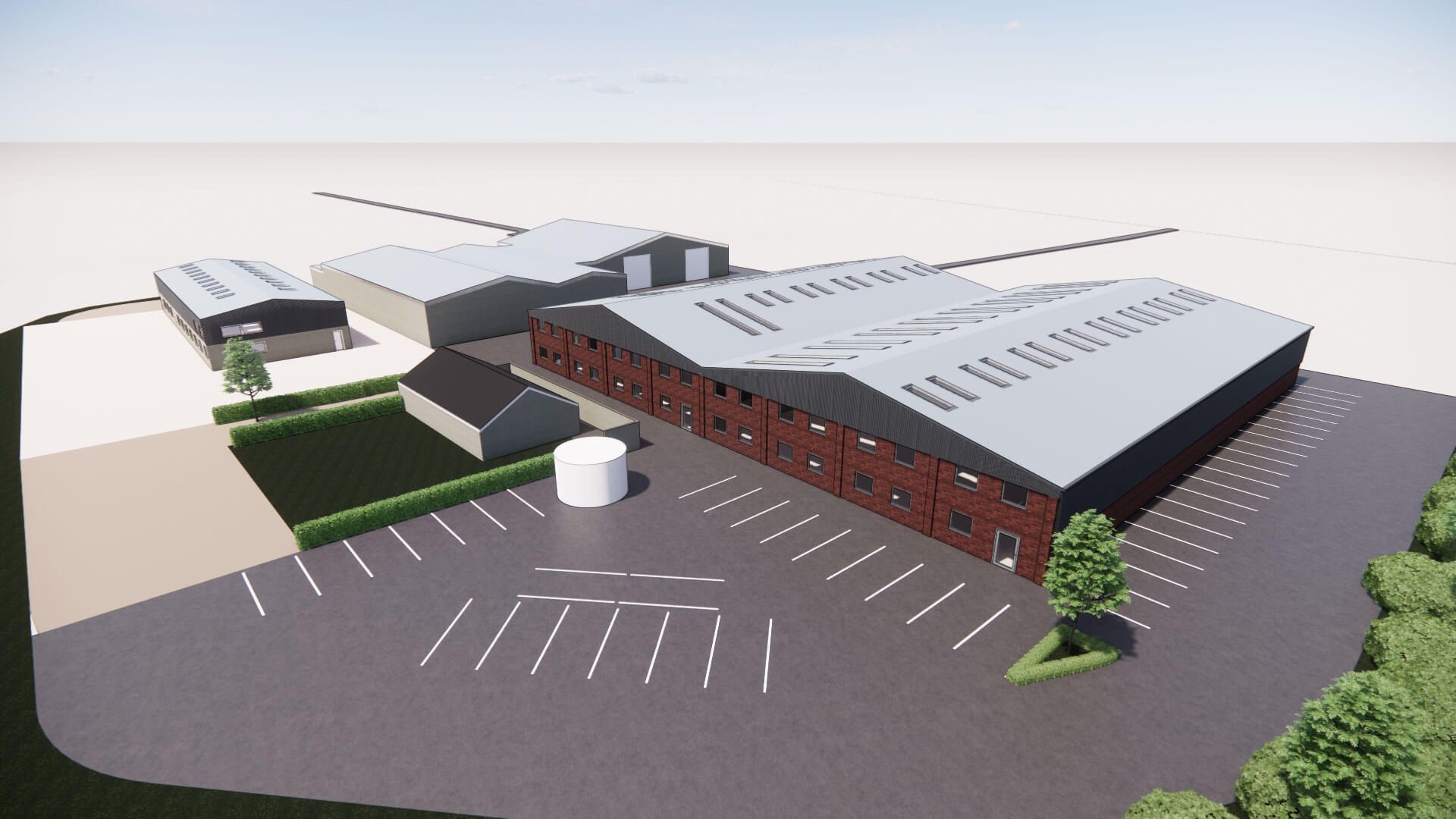 Architectural visualisation of new-build commercial unit
