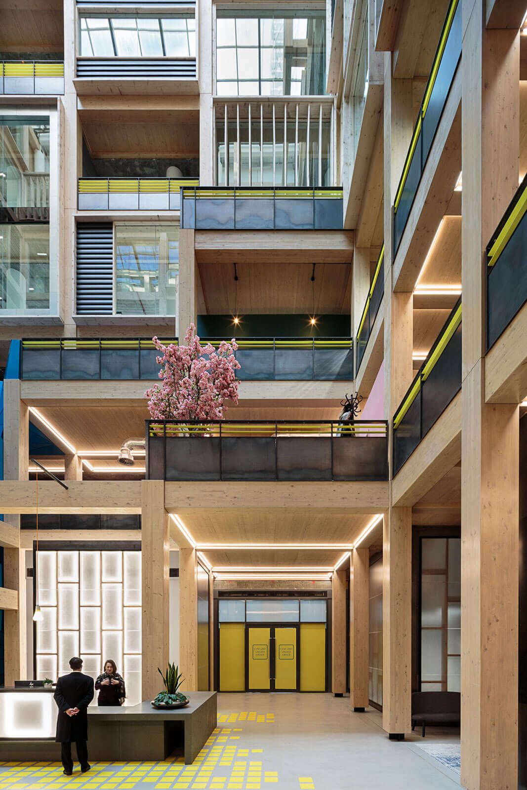 Large office space atrium