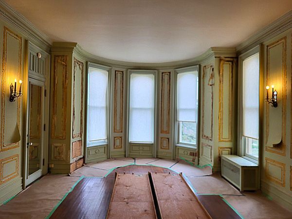 before restoration second floor Sitting Room