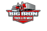 Big Iron Truck & RV Wash logo with red semi-truck and trailer