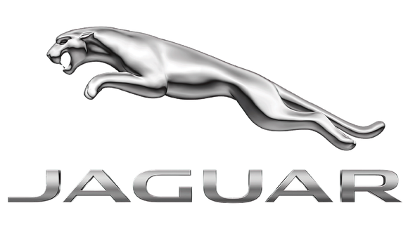 Jaguar logo with leaping jaguar and wordmark on a white background