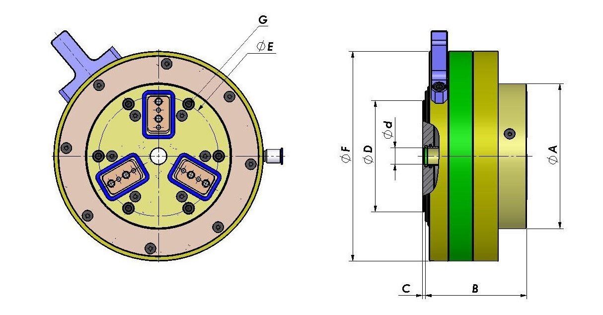 Air chuck with swivelling unit