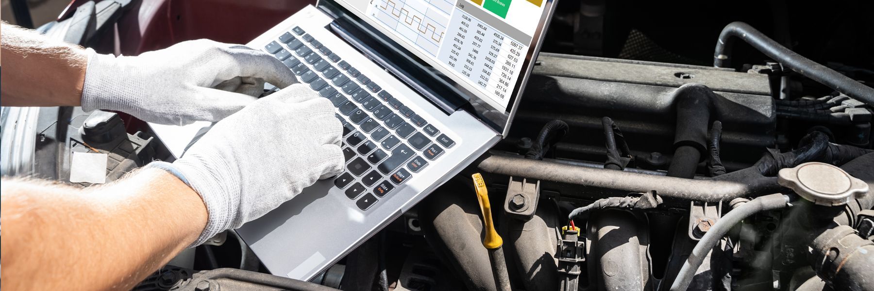A close up of a shifter in a car.